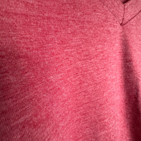 Red V-Neck Ruffle Hem Top - Picture 3 of 4